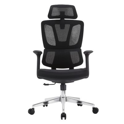 OFFICE CHAIR TASKMASTER HM1216.01 BLACK MESH FABRIC--CHROMED BASE 69x65x125Hcm.