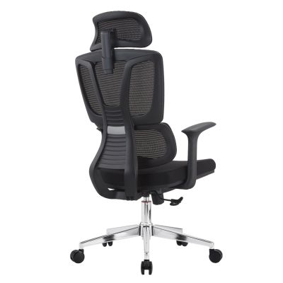 OFFICE CHAIR TASKMASTER HM1216.01 BLACK MESH FABRIC--CHROMED BASE 69x65x125Hcm.