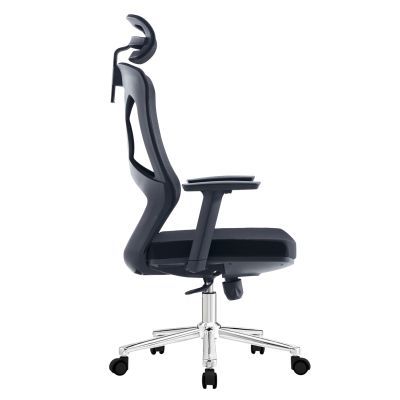 OFFICE CHAIR FLEXORA HM1213.01 BLACK MESH FABRIC--CHROMED BASE 60x63x125Hcm.