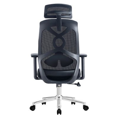 OFFICE CHAIR FLEXORA HM1213.01 BLACK MESH FABRIC--CHROMED BASE 60x63x125Hcm.