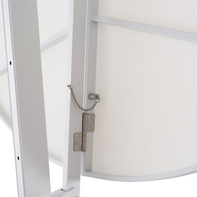 Въртящ се чадър Канопи ф2.2 м HM21285.02 бял алуминий и гранит