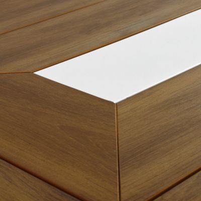 OUTDOOR DINING SET TABER HM10738.01 TABLE & 6 DINING CHAIRS-ALUMINUM & POLYWOOD--WHITE