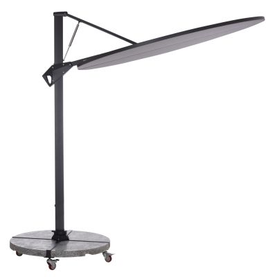 Въртящ се чадър Канопи ф2.2 м HM21285.01 графит алуминий и гранит