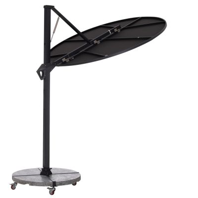 Въртящ се чадър Канопи ф2.2 м HM21285.01 графит алуминий и гранит