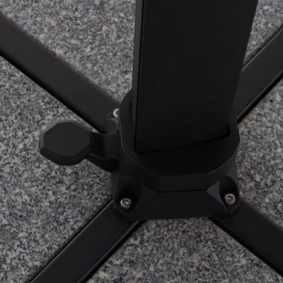 Въртящ се чадър Канопи ф2.2 м HM21285.01 графит алуминий и гранит