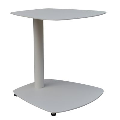 SUNBED SIDE TABLE CARET HM6563.02 ALUMINUM IN WHITE 40x39x40Hcm.