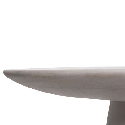 COFFEE TABLE ROUND ROSS HM9709 SOLID MANGO WOOD IN WHITE Φ60x45Hcm.