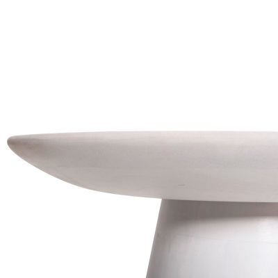 ПОМОЩНА МАСА КРЪГЛА ROSS HM9708 МАНГОВО ДЪРВО МАСИВ В БЯЛО Φ45x48Hcm.