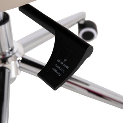 OFFICE CHAIR SONTY HM18354.10 GREY PU LEATHER--CHROMED BASE 64x68x125Hcm.