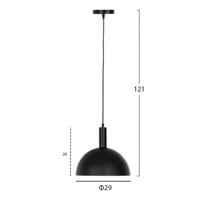 ПАНЕЛЕН ЛАМПА HM4110 ЧЕРНА МЕТАЛНА ЗВАНЧЕ Φ29Χ121Hcm.