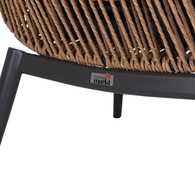 LOUNGE CHAIR WITH FOOTREST REMVAZZO HM6561.01 ALUMINUM IN GREY--WICKER 90x85x96Hcm.