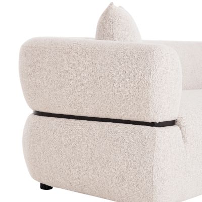 SOFA 3-SEATER ARCTIS HM3327.02 LIGHT BEIGE FABRIC 229x88x88Hcm.