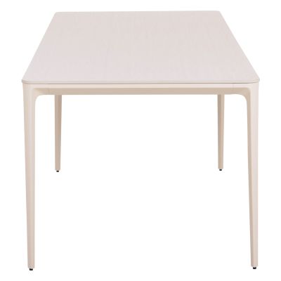 DINING TABLE STAD HM6558.02 BEIGE ALUMINUM FRAME--WHITE SINTERED STONE 220x100x74Hcm.