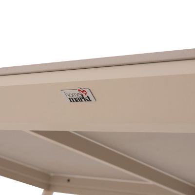 DINING TABLE STAD HM6558.02 BEIGE ALUMINUM FRAME--WHITE SINTERED STONE 220x100x74Hcm.