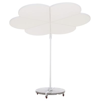 Чадър с гранит основа Флауър бял цвят