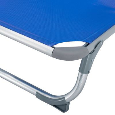 BEACH CHAIR HEAVY DUTY ALUMINUM ALMIRA HM5053.01 BLUE TEXTILENE--HIGH BACKREST 55x71x66Hcm