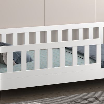 BED FOR KIDS HOUSER HM740.03 t.MONTESSORI SOLID PINE WOOD IN WHITE--FOR 190x90cm.