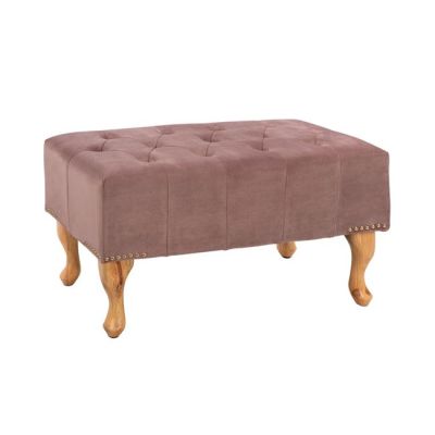 PIANO STOOL T.CHESTERFIELD EMMA HM226.05 DUSTY PINK VELVET-LEGS IN NATURAL 78x46x40Hcm.