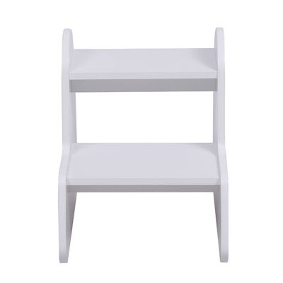 KIDS' STEP STOOL RICKI HM18340.03 MDF & PLYWOOD IN WHITE 33x43.5x40.5Hcm.