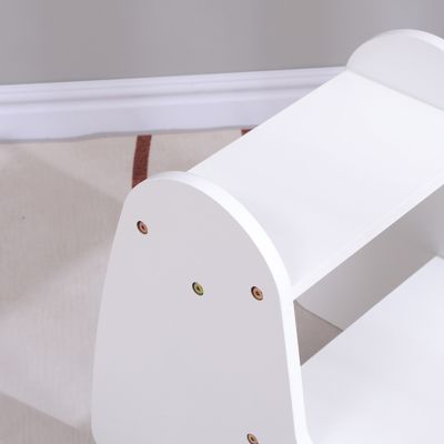 KIDS' STEP STOOL RICKI HM18340.03 MDF & PLYWOOD IN WHITE 33x43.5x40.5Hcm.