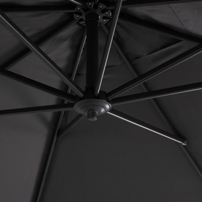 POOLSIDE UMBRELLA JAVANTE HM6623.01 GREY ALUMINUM & SHADE 2.7x2.7x2.7Hcm.