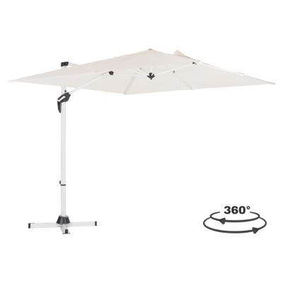 POOLSIDE UMBRELLA JAVANTE HM6623.02 WHITE ALUMINUM & SHADE 2.7x2.7x2.7Hcm.