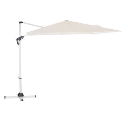 POOLSIDE UMBRELLA JAVANTE HM6623.02 WHITE ALUMINUM & SHADE 2.7x2.7x2.7Hcm.