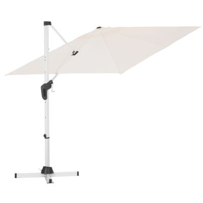 POOLSIDE UMBRELLA JAVANTE HM6623.02 WHITE ALUMINUM & SHADE 2.7x2.7x2.7Hcm.