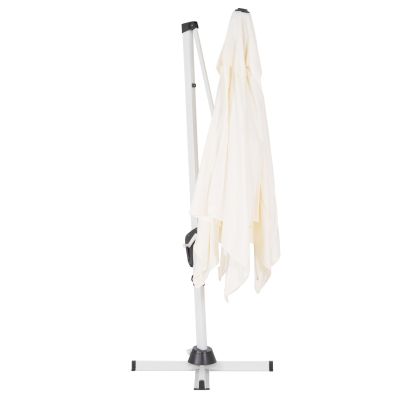 POOLSIDE UMBRELLA JAVANTE HM6623.02 WHITE ALUMINUM & SHADE 2.7x2.7x2.7Hcm.