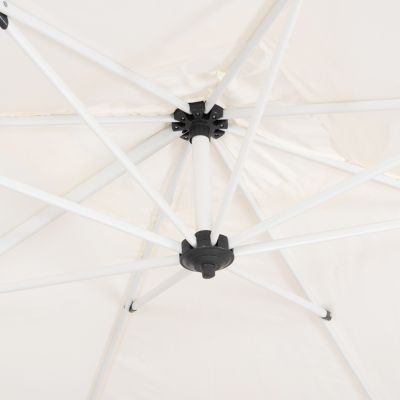 POOLSIDE UMBRELLA JAVANTE HM6623.02 WHITE ALUMINUM & SHADE 2.7x2.7x2.7Hcm.