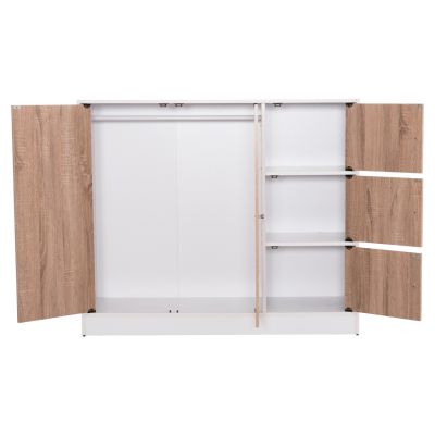 CABINET WITH 4 STORAGE SPACES MATIN HM2480.01 SONAMA OAK-WHITE MELAMINE 117x39,5x99,5Hcm.