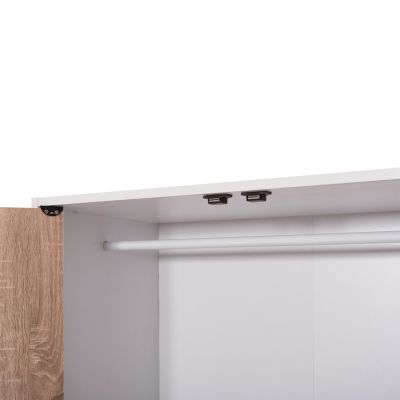 CABINET WITH 4 STORAGE SPACES MATIN HM2480.01 SONAMA OAK-WHITE MELAMINE 117x39,5x99,5Hcm.