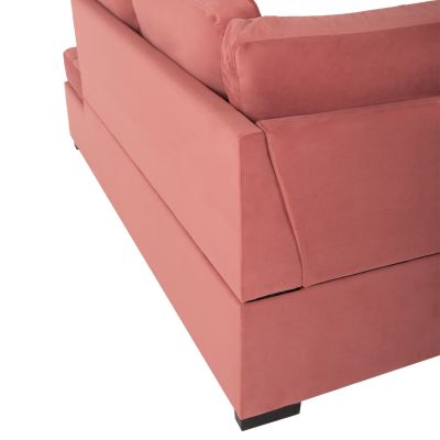 SOFABED RIGHT CORNER JADE HM3144.03R DUSTY PINK VELVET 250x80-180x73-88Hcm.