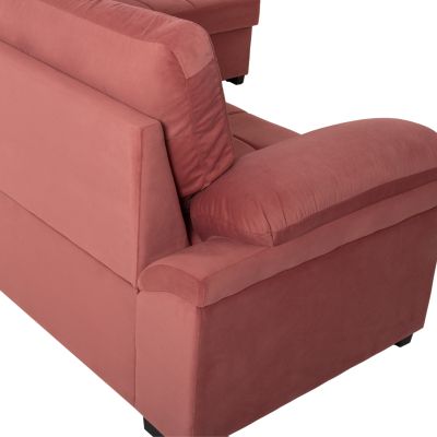 SOFABED RIGHT CORNER JADE HM3144.03R DUSTY PINK VELVET 250x80-180x73-88Hcm.