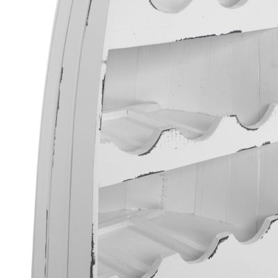 BOTTLE RACK VERTICAL BOAT SHAPE 10 PLACES MAHOGANY WOOD HM9493 36x26x92,5H cm