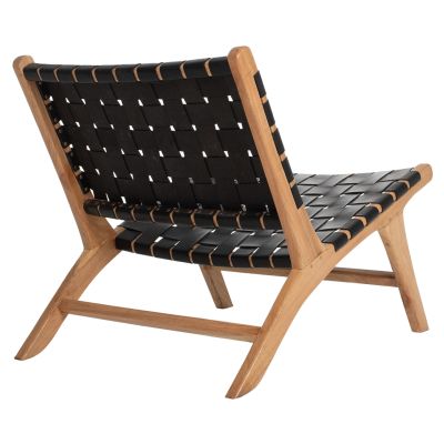 CHAIR FELIPE TOON WOOD WITH BLACK PU 68X79X69Hcm.HM9326.02