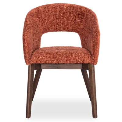 Dining Chair Empire SM18103 Orange fabric-Ashwood legs in Walnut color 55x54x78Hcm.
