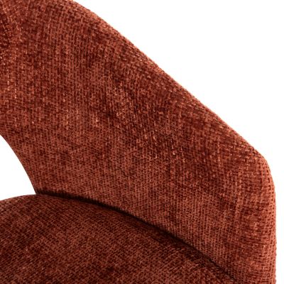 Dining Chair Empire SM18103 Orange fabric-Ashwood legs in Walnut color 55x54x78Hcm.