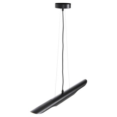 CEILING PENDANT LUMINAIRE HM4172 BLACK METAL TUBE-2 BULBS Φ6x60H cm.