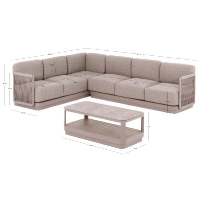 Corner Lounge Set 3pcs series Elysia