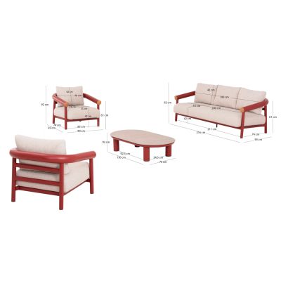 Lounge Set 4pcs Eutopia