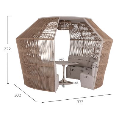Gazebo-Round Table Lounge Set series Diamond