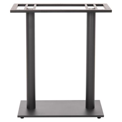 BAR TABLE BASE HM478.20 MEDIUM HEIGHT MATTE GREY METAL 2-PILLAR 40Χ80Χ90Hcm.