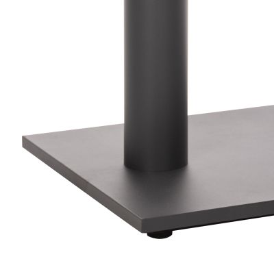 BAR TABLE BASE HM478.20 MEDIUM HEIGHT MATTE GREY METAL 2-PILLAR 40Χ80Χ90Hcm.