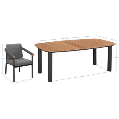Dining set 6-seat series Eutopia