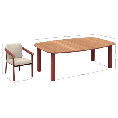 Dining set 6-seat series Eutopia