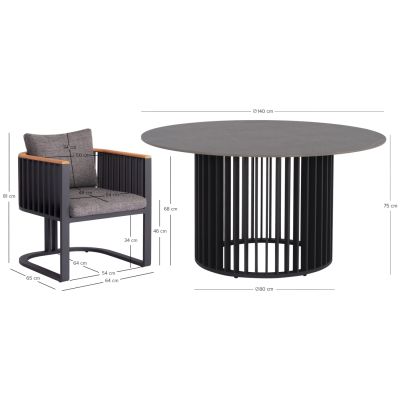 Dining set 6-seat series Eternity