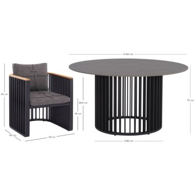 Dining set 6-seat series Eternity