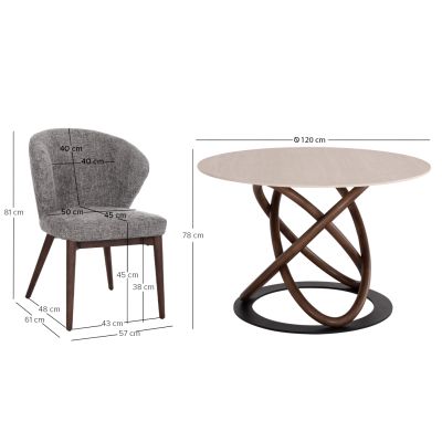 Dining set 5pcs Orbiter