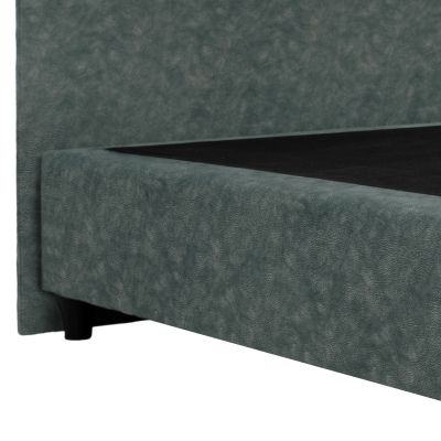 HM651.27 bed MALENA, Nubuck-type GREEN fabric, 90x200